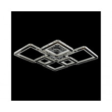 Люстра світлодіодна квадрати "кришталеві" 3000-6000К 292Вт IP20 хром з пультом