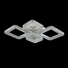 Люстра світлодіодна стельова з кришталем на пульті 3000-6000К 172Вт IP20 біла з золотом