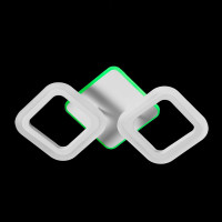 Люстра біла з вбудованими світлодіодами 52Вт 3000-6500К RGB-підсвітка, пульт