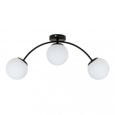 Люстра компактна для низьких стель сферичні плафони 3 × E27