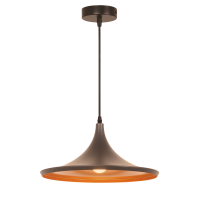 Люстра черная подвесная с внутренним золотом для кухни цоколь Е27