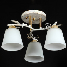 Люстра для спальні з 3 скляними плафонами цоколь Е27