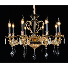 Люстра для вітальні класика 8 ламп Е14 кришталь