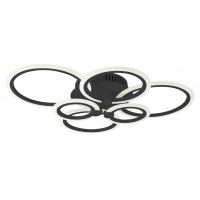 Люстра для вітальні з 6 світлодіодними кільцями 120Вт 3000-6500К  пульт д/к