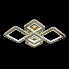 Светодиодная «хрустальная» люстра квадраты 3000-6000К 172Вт IP20 золотая с пультом