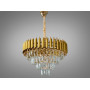 Люстра кришталева золота 9xE14 Ø48 см гачок - фото №1