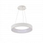 Люстра круглая подвесная белая LED 50W 3000–6500K ночной режим - фото №1