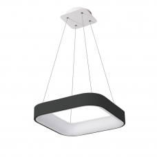 Люстра квадратная черная 80Вт подвесная с пультом изменение цвета света