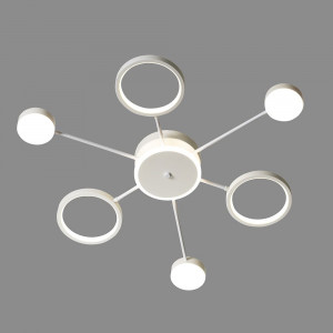 Люстра лед 126Вт белая три режима свечения димер/ночник с пультом