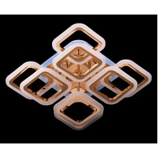 Люстра LED 144 Вт з регулюванням яскравості золота, 3000-6500К, RGB-підсвітка 