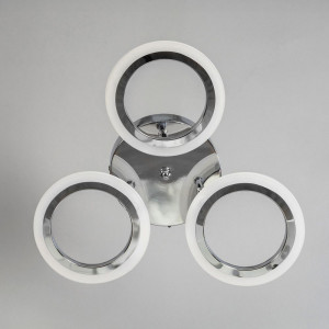 Люстра led 36Вт 3000-6500К 3 источника света хром дистанционное управление