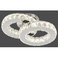 Люстра led 52 Вт хромированная 39×26×16 см регулировка яркости, ночник, 3 р...