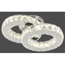 Люстра led 52 Вт хромированная 39×26×16 см регулировка яркости, ночник, 3 режима свечения