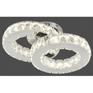 Люстра led 52 Вт хромированная 39×26×16 см регулировка яркости, ночник, 3 режима свечения