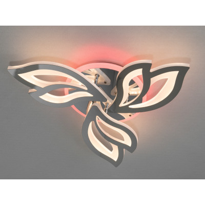 Люстра led 55W 3200-6500К з акриловими пелюстками та rgb підсвіткою,  на пульті