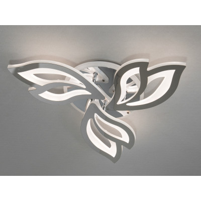 Люстра led 55W 3200-6500К з акриловими пелюстками та rgb підсвіткою,  на пульті