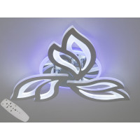 Люстра led 55W 3200-6500К з акриловими пелюстками та rgb підсвіткою,  на пульті