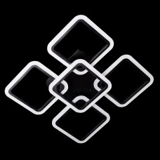 Люстра led чорна 150Вт з пультом, димером 3 кольори світла 58×58 см