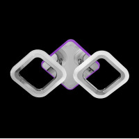 Люстра led хромированная 52Вт 3000-6500К с пультом и димером, rgb подсветка