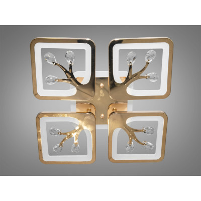 Люстра led золота 85Вт 3200-6000К з нічним режимом і додатковим підсвічуванням