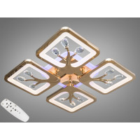 Люстра led золота 85Вт 3200-6000К з нічним режимом і додатковим підсвічуван...