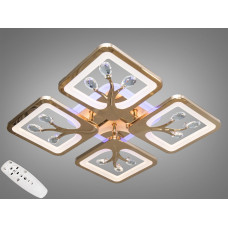 Люстра led золота 85Вт 3200-6000К з нічним режимом і додатковим підсвічуван...