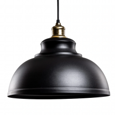 Люстра черная полусфера с цоколем E27 металлическая