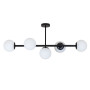 Люстра модерн лінійна 5 ламп E27 чорно-біла - фото №1
