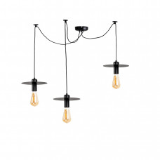 Люстра паук классическая подвесная на 3 плафона цоколь Е27 металлическая черная