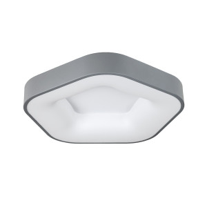 Люстра під стелю діодна сіра 50W 3 режими світіння пульт