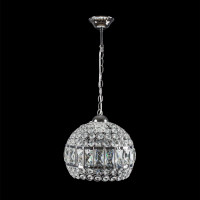 Люстра-підвіс декоративна, діаметр 25 см патрон E27 хром