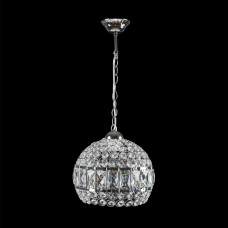 Люстра-підвіс декоративна, діаметр 25 см патрон E27 хром