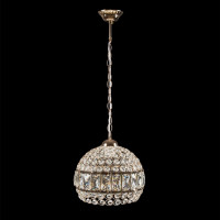 Люстра-подвес декоративная золотая, 1 плафон патрон E27