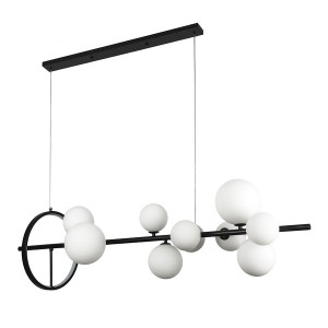 Люстра подвесная 1200×300 мм 10 плафонов G9 + LED 12W 4000K