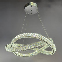 Люстра підвісна хромова з кришталевими елементами 180Вт, тепле/нейтральне/х...