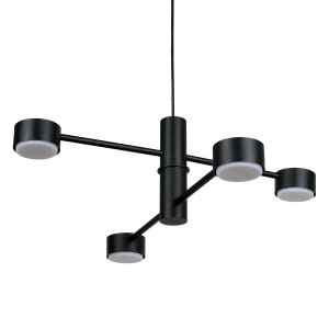 Люстра подвесная минималистичная 4 цилиндрических плафона GX53 металл черный