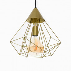 Люстра подвесная золотая металлическая на 1 лампу цоколь Е27