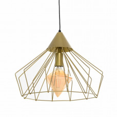 Люстра подвесная золотая металлическая на 1 лампу Е27