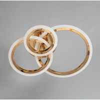 Люстра стельова 56Вт золотиста 3000-6500К дистанційне керування 3 джерела