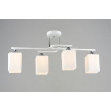 Люстра стельова біла на 4 плафони скло E27