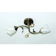 Люстра потолочная бронза с 2 лампами E27