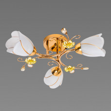 Люстра потолочная декоративная цветочная на 3 плафона E27