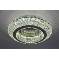Люстра стельова led кришталева кругла з пультом 3200-6000К 140 Вт d50 см IP20 хром
