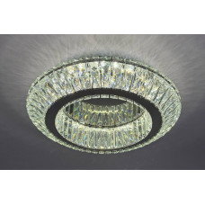 Люстра стельова led кришталева кругла з пультом 3200-6000К 140 Вт d50 см IP20 хром