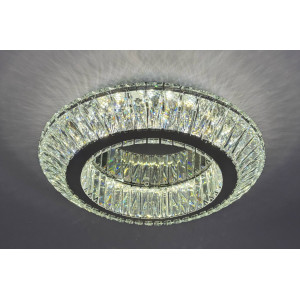 Люстра потолочная led хрустальная круглая с пультом 3200-6000К 140 Вт d50 см IP20 хром