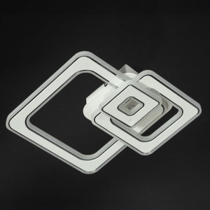 Люстра світлодіодна 90Вт 3200/4000/6000К квадратна 3 рамки білий/хром