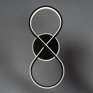 Люстра светодиодная черная 62Вт 3000–6500K, 2 источника света пульт, димер