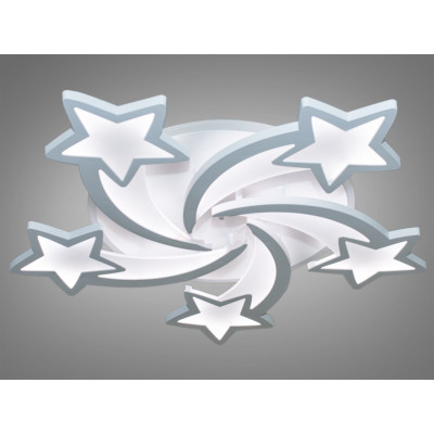 Люстра світлодіодна для дитячої 85W зірки rgb-підствітка, пульт, димер