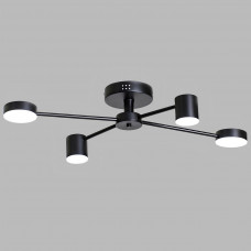 Люстра светодиодная на 4 плафона с пультом 3000-6000К 48Вт IP20 черная