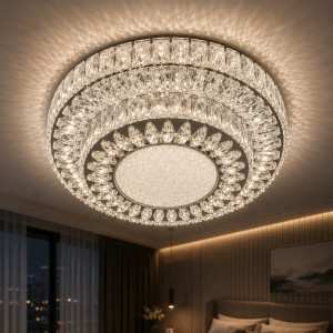 Люстра светодиодная Elegance в спальню с пультом 3200-6000К 70Вт*2 IP20